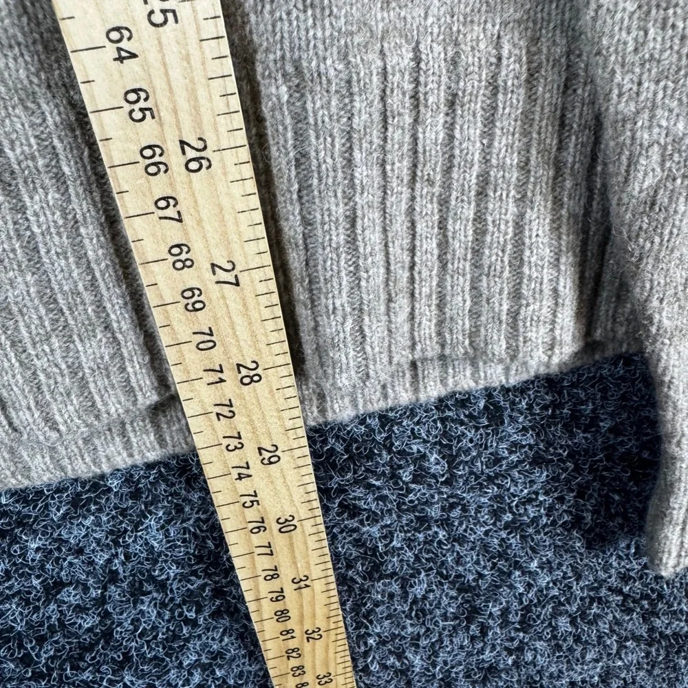 J. Crew Mens XL Lambswool Quarter Zip Sweater Tan Beige Heathered Mock Neck Knit